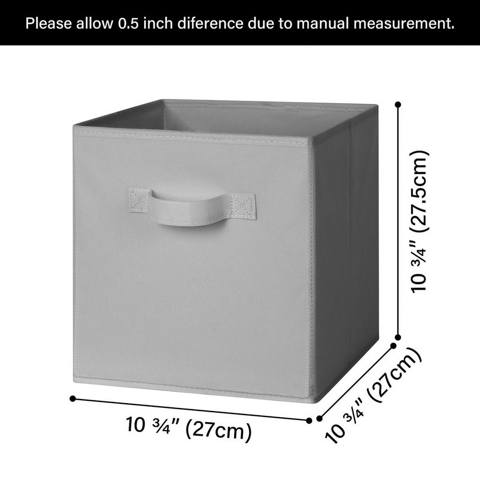 11 Inch Foldable Fabric Baskets for Organizing,6 Pack Grey Cloth Storage Bins with Handle for Home Bedroom – Everyday Household Format with Functional, Easy-Use Details