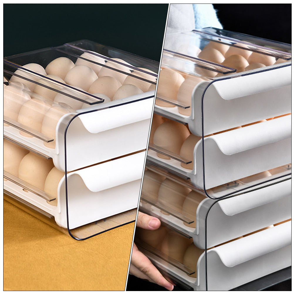 Decals Drawer Egg Carton Organizer Storage Box Baby – Convenient Family Mealtime Use with Functional, Easy-Use Details