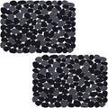 Bligli Pebble Sink Mat 2-Pack - PVC Kitchen Protector for Stainless Steel/Ceramic Dish Drying Mat for Dishes 15.7" x 11.8" Black – Durable Stainless Steel Construction with Functional, Easy-Use Details