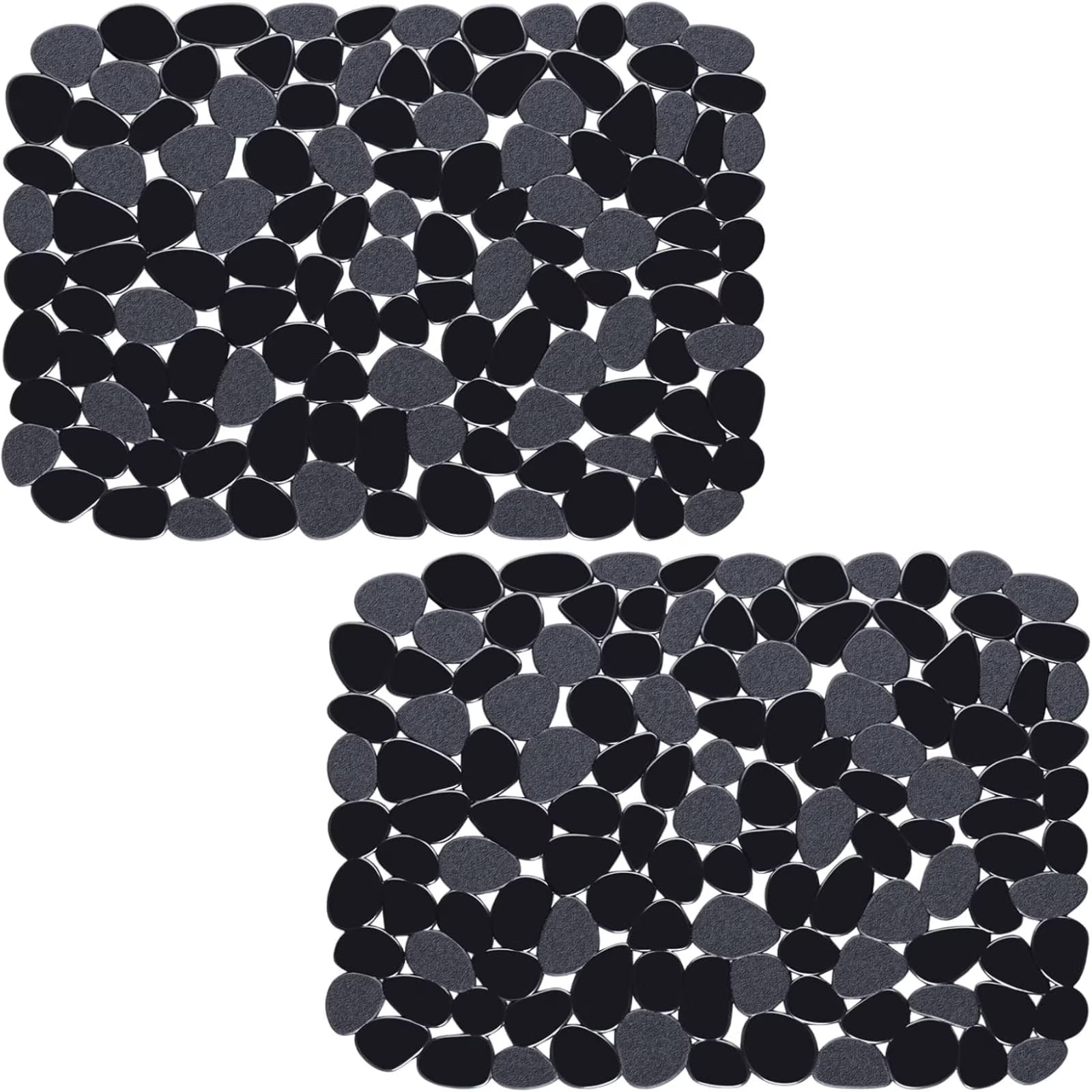 Bligli Pebble Sink Mat 2-Pack - PVC Kitchen Protector for Stainless Steel/Ceramic Dish Drying Mat for Dishes 15.7" x 11.8" Black – Durable Stainless Steel Construction with Functional, Easy-Use Details