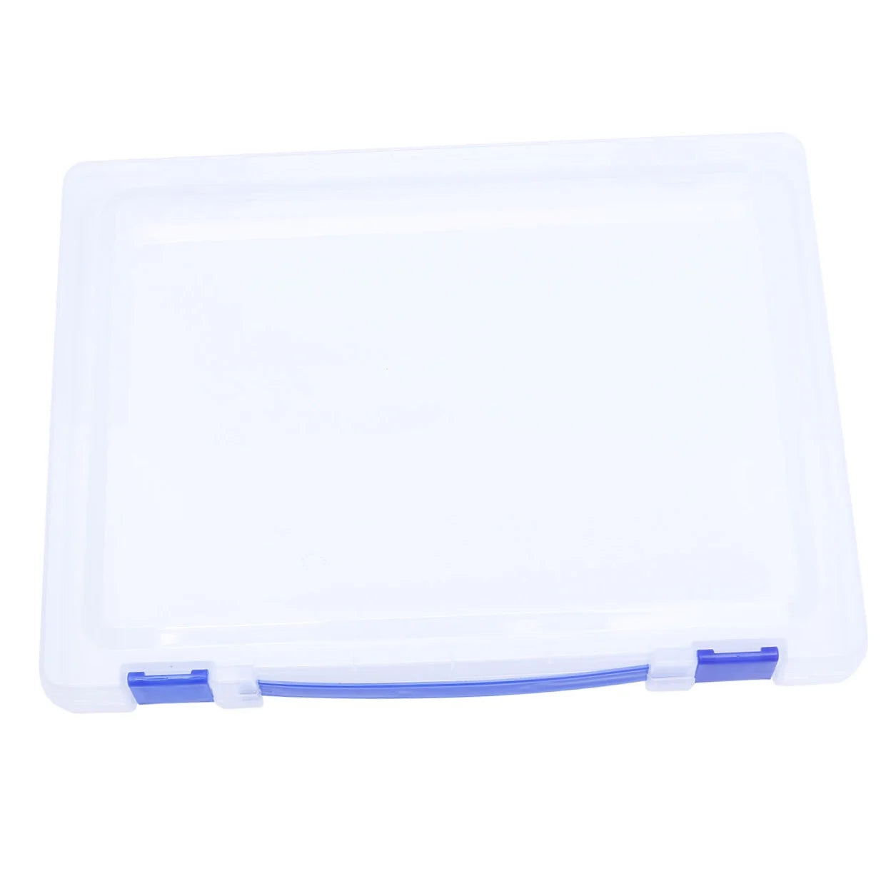 Transparent Storage Box Clear Plastic Document Paper Filling File Case Portable Ducoment Storage Holder with Blue Buckle – Everyday Household Format with Functional, Easy-Use Details