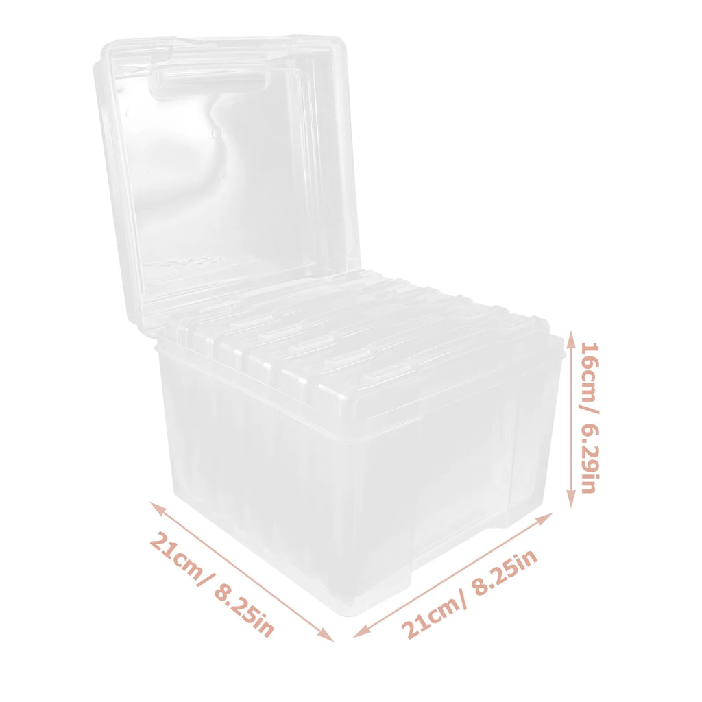 6Pcs Cards Storage Boxes Postcards Photos Organizing Cases Clear Plastic Storage Cases – Clear-View Organization with Functional, Easy-Use Details