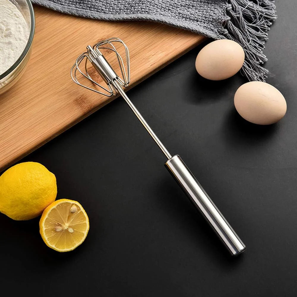 Egg Whisk,2 Pack Stainless Steel Home Kitchen Tool Hand Easy Whisk Egg Beater Manual Mixer Blender for Whisking Beating & Stirring. – Durable Stainless Steel Construction with Functional, Easy-Use Details
