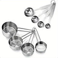 Stainless Steel Measuring Spoons and Measuring Cups Kitchen Tools for Drying and Liquid Ingredients Cooking and Baking Categories Measuring Spoons Measuring Cups Scale Bowls – Durable Stainless Steel Construction with Functional, Easy-Use Details