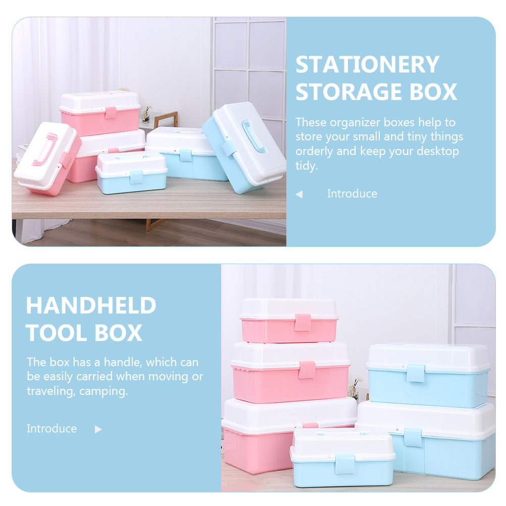 Storage Boxes Art Tools Storage Case Compact Storage Box Child 33x19.5cm Blue – Practical Home Organization with Functional, Easy-Use Details