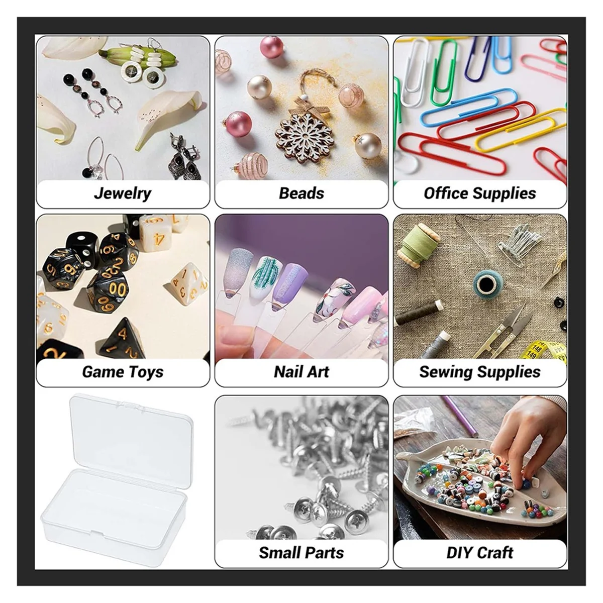 20Pcs Mini Plastic Storage Containers Box with Lid for Collecting Small Items Beads Jewelry Cards Crafts – Secure Lid Design with Functional, Easy-Use Details