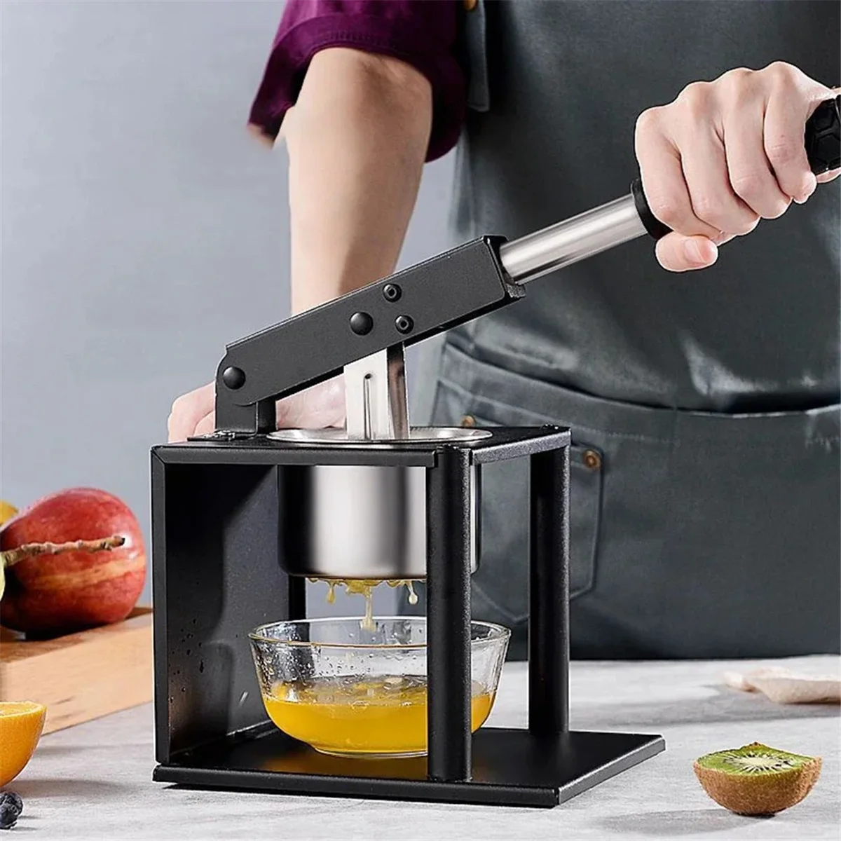 304 Stainless Steel Squeezer Juicer Hand Citrus Manual Juicer Portable Juicer for Kitchen Bar Restaurant – Durable Stainless Steel Construction with Functional, Easy-Use Details