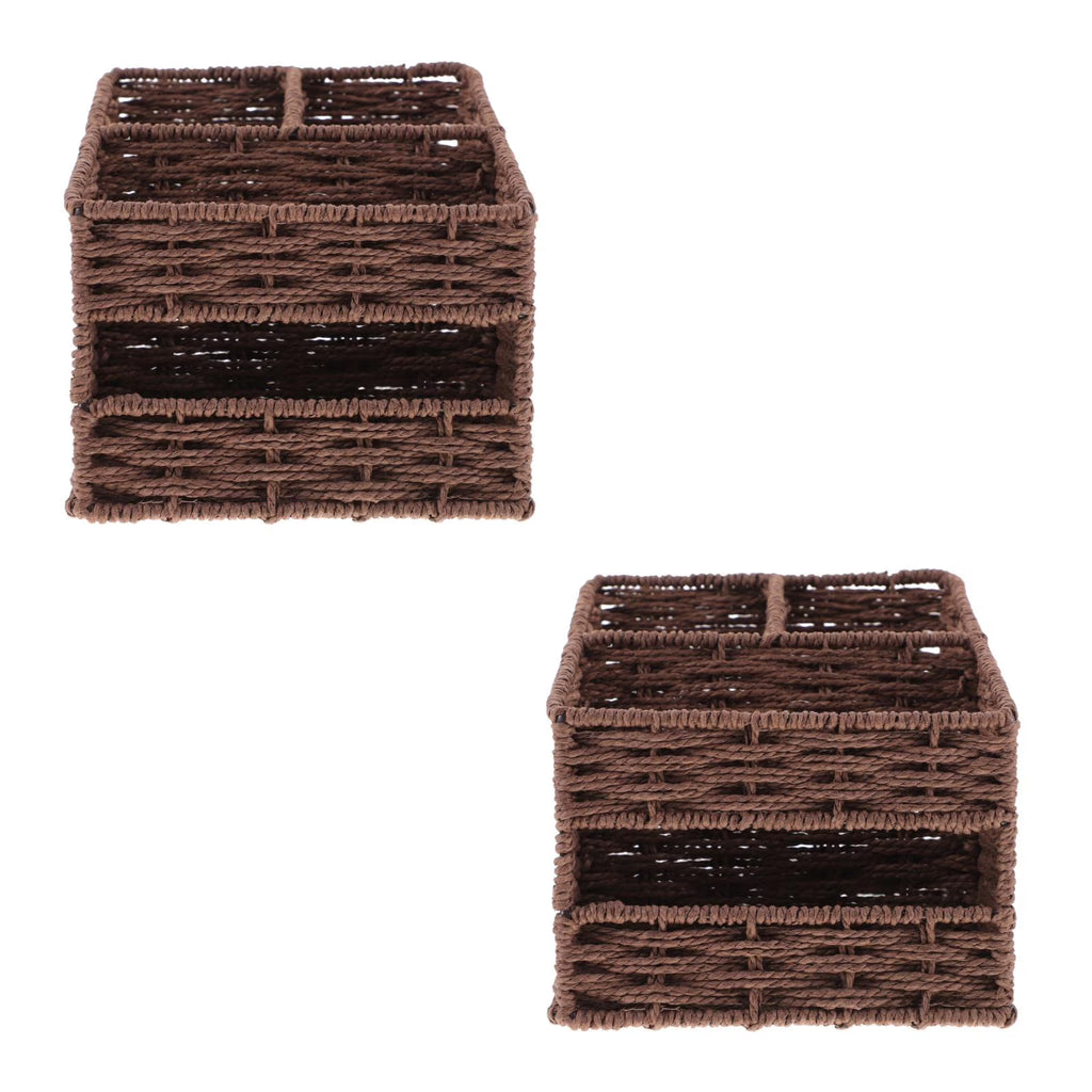 2pcs Desktop Storage Container Home Office Storage Box Sundries Small Items Organizer – Practical Home Organization with Functional, Easy-Use Details