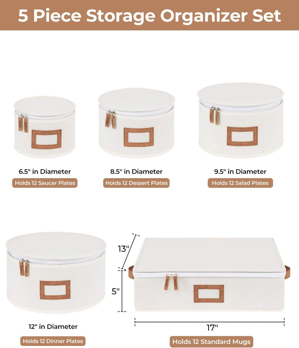 China Storage Containers 5 Pack Beige – Convenient Multi-Piece Set with Functional, Easy-Use Details