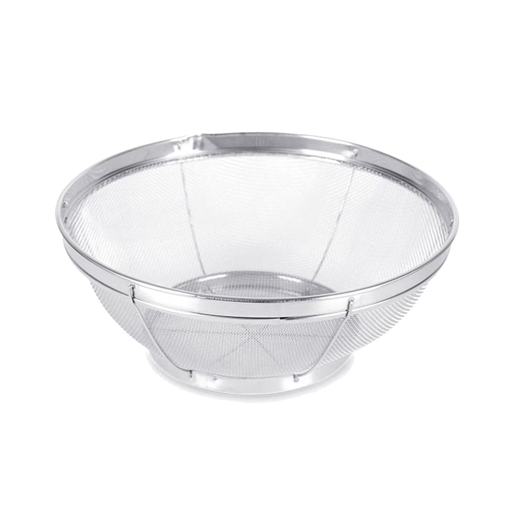 Stainless Steel Rice Washing Bowl Fine Mesh Strainer Large Colander for Fruits and Vegetables – Durable Stainless Steel Construction with Functional, Easy-Use Details