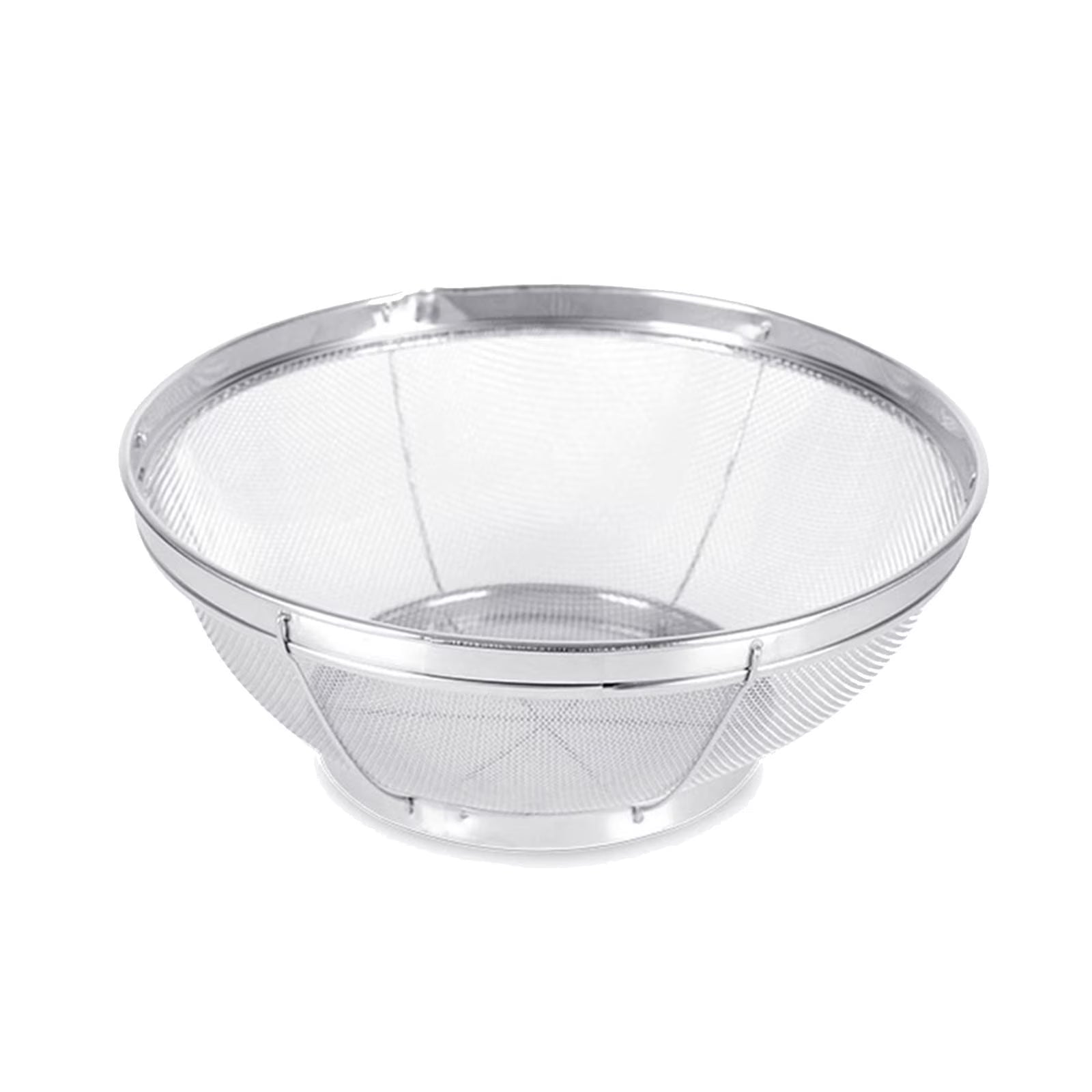 Stainless Steel Rice Washing Bowl Fine Mesh Strainer Large Colander for Fruits and Vegetables – Durable Stainless Steel Construction with Functional, Easy-Use Details
