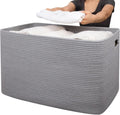 118L XXXLarge Cotton Rope Storage Basket Oversized Blanket Basket Used for Organizing Dirty Clothes in Living Room Bedroom Nursery Dog Toy Storage Bins 25" x 17" x 16",Grey – Practical Home Organization with Functional, Easy-Use Details