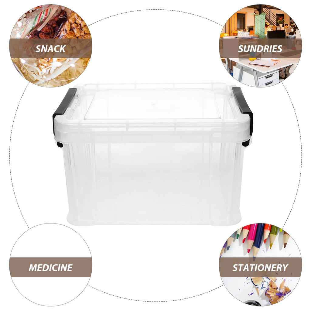 Transparent Dust-proof and Moisture-proof Household Storage Box with Lid Makeup – Secure Lid Design with Functional, Easy-Use Details
