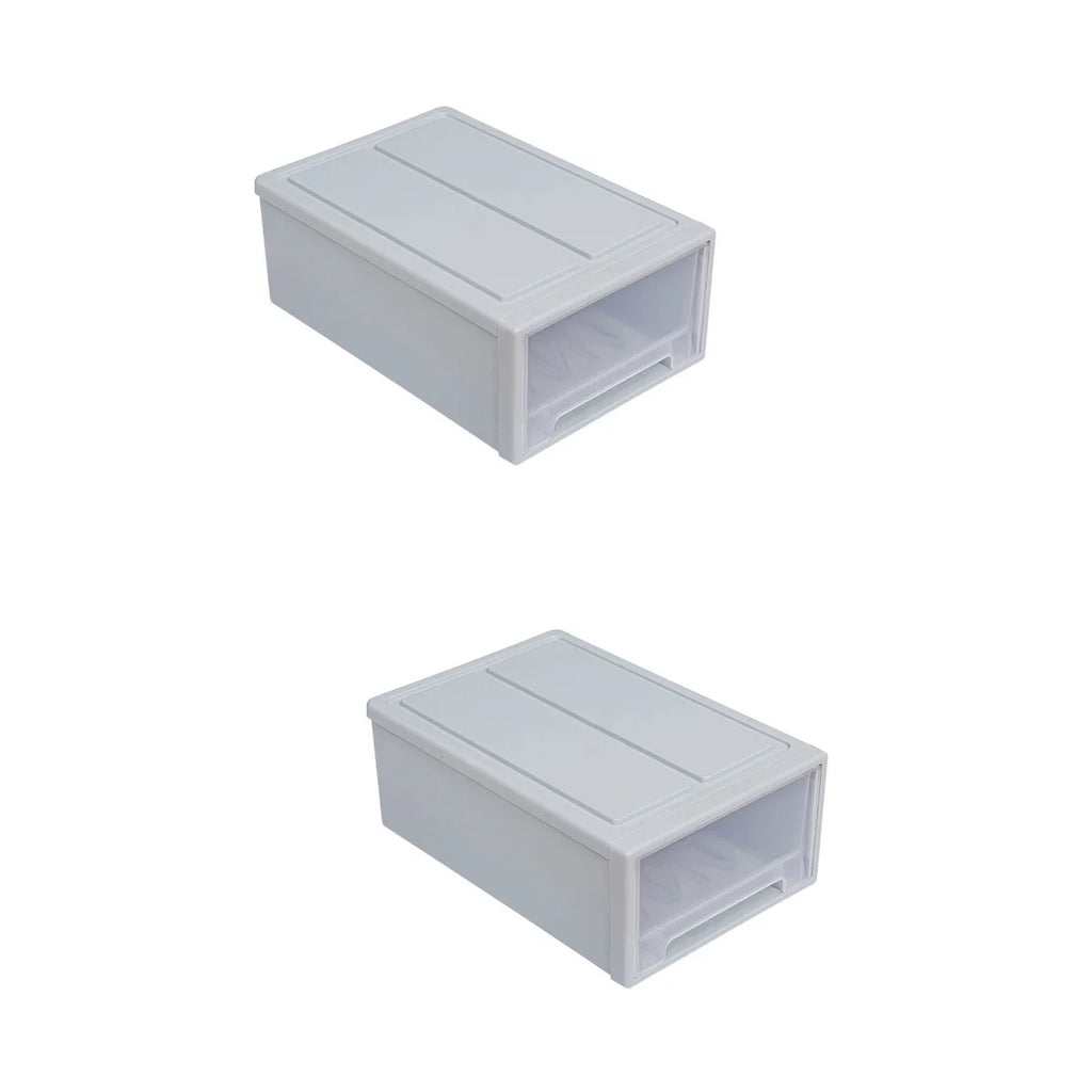 2pcs Drawer Clothes Storage Box- Out Drawer Container for Organizing Mens and Shoes Sandals Wedges Flats Heels and Accessories Blue – Practical Home Organization with Functional, Easy-Use Details