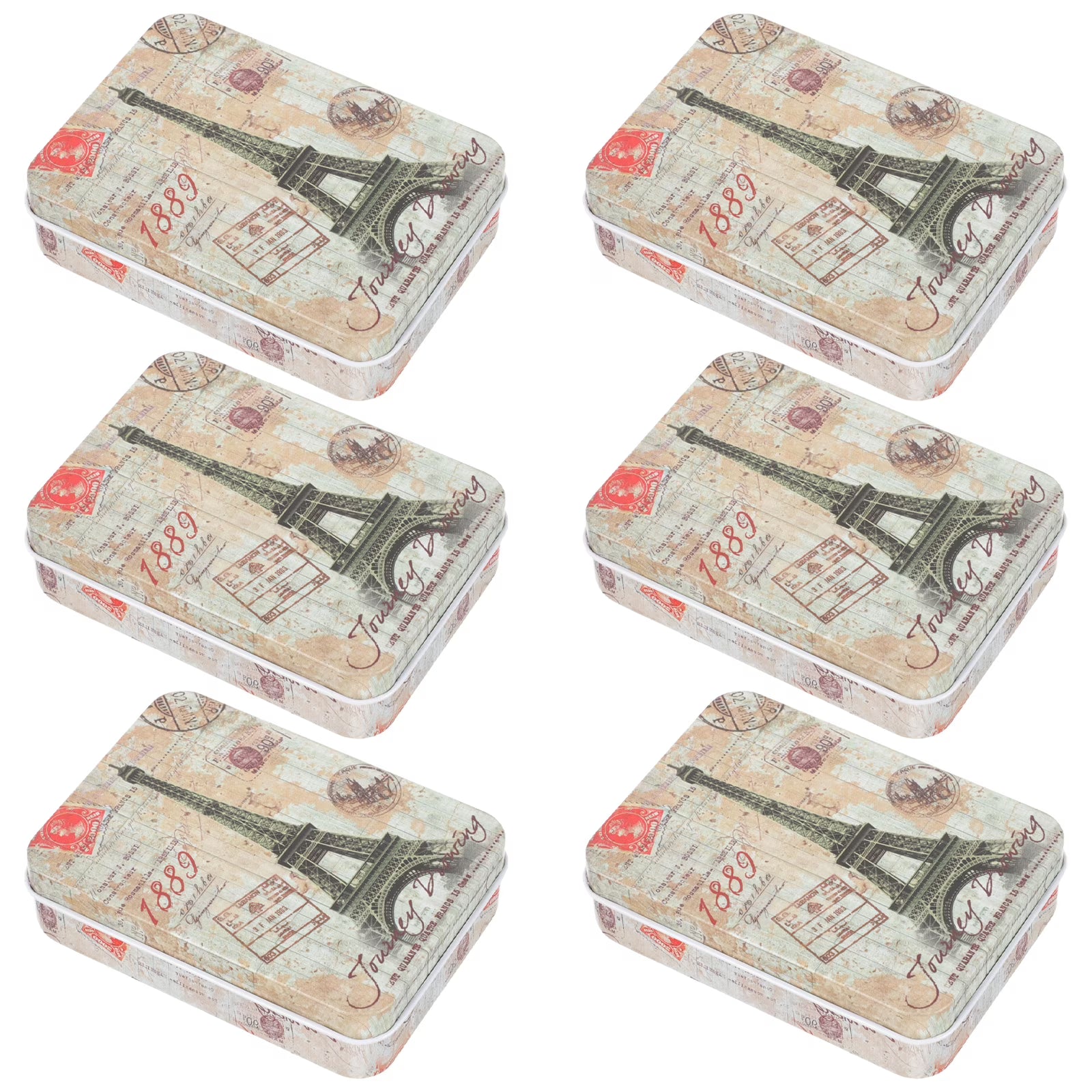 6 Pcs Desktop Storage Boxes Case Pantry Organizers and Clear Greeting Card – Clear-View Organization with Functional, Easy-Use Details