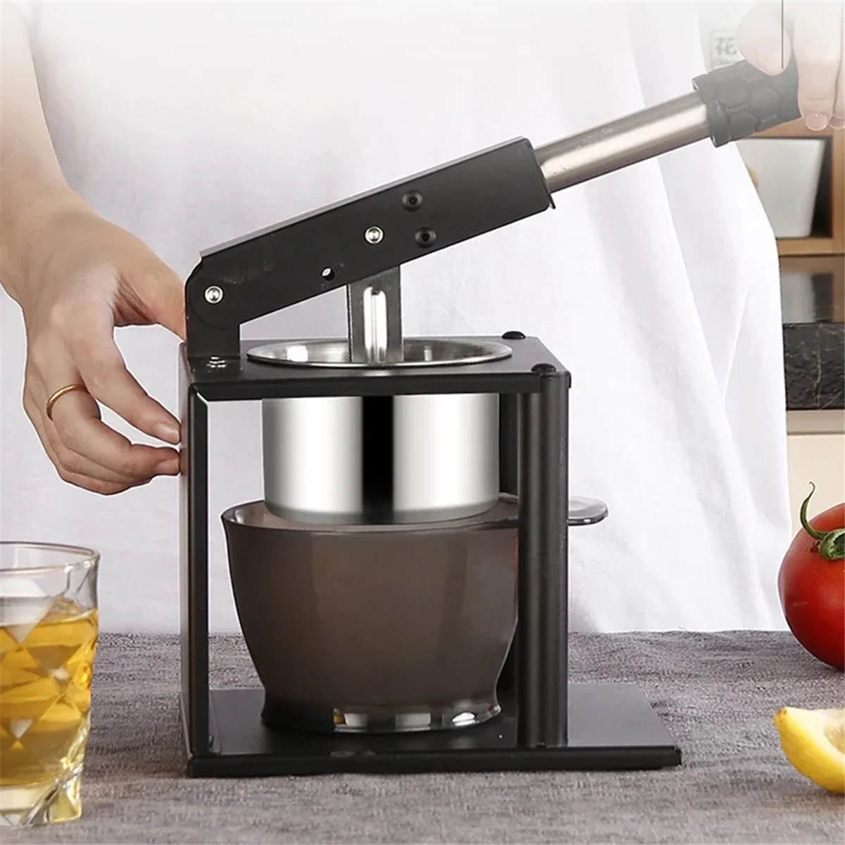 304 Stainless Steel Squeezer Juicer Hand Citrus Manual Juicer Portable Juicer for Kitchen Bar Restaurant – Durable Stainless Steel Construction with Functional, Easy-Use Details
