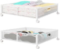 Under Bed Storage Containers with Wheels - Shoe Storage Organizer Drawer Tool-free Assembly Metal Underbed Storage Containers for Bedroom Clothes Shoes Blankets - 2Pack – Everyday Household Format with Functional, Easy-Use Details