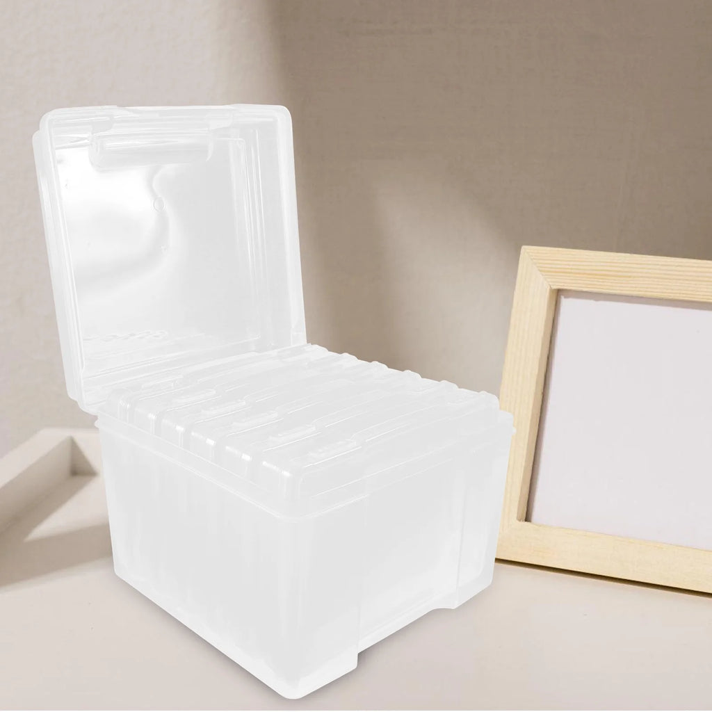 6Pcs Cards Storage Boxes Postcards Photos Organizing Cases Clear Plastic Storage Cases – Clear-View Organization with Functional, Easy-Use Details