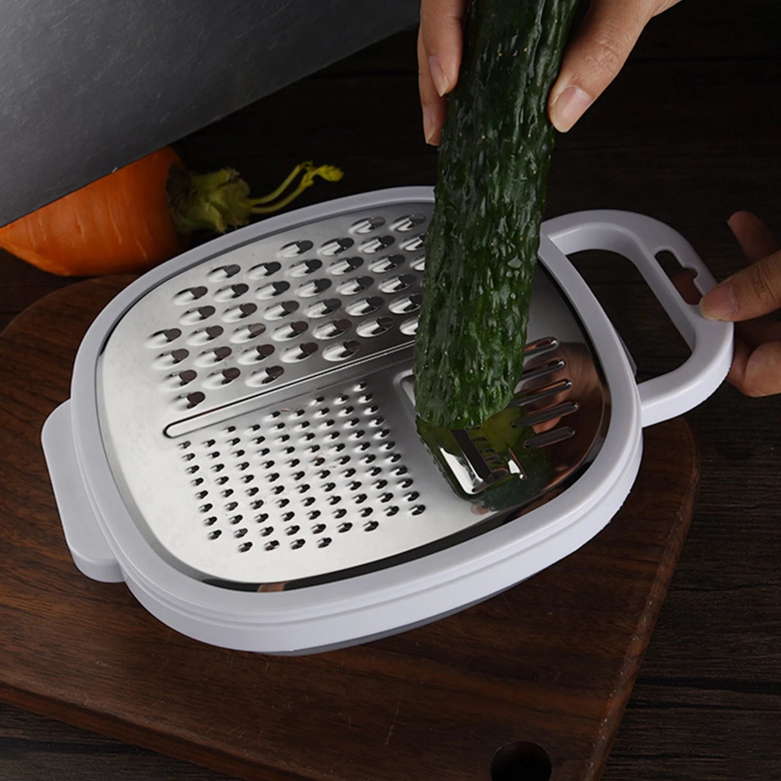 Grater Well-crafted Handheld Cheese Grater - Cheese Grater With Soft Handle - Grater For Kitchen Spices Ginger - Stainless Steel Cheese Shredder - Lemon Zester To Kitchen Gadgets Clearance – Convenient Carry Handles with Functional, Easy-Use Details