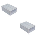2pcs Drawer Clothes Storage Box- Out Drawer Container for Organizing Mens and Shoes Sandals Wedges Flats Heels and Accessories Blue – Practical Home Organization with Functional, Easy-Use Details