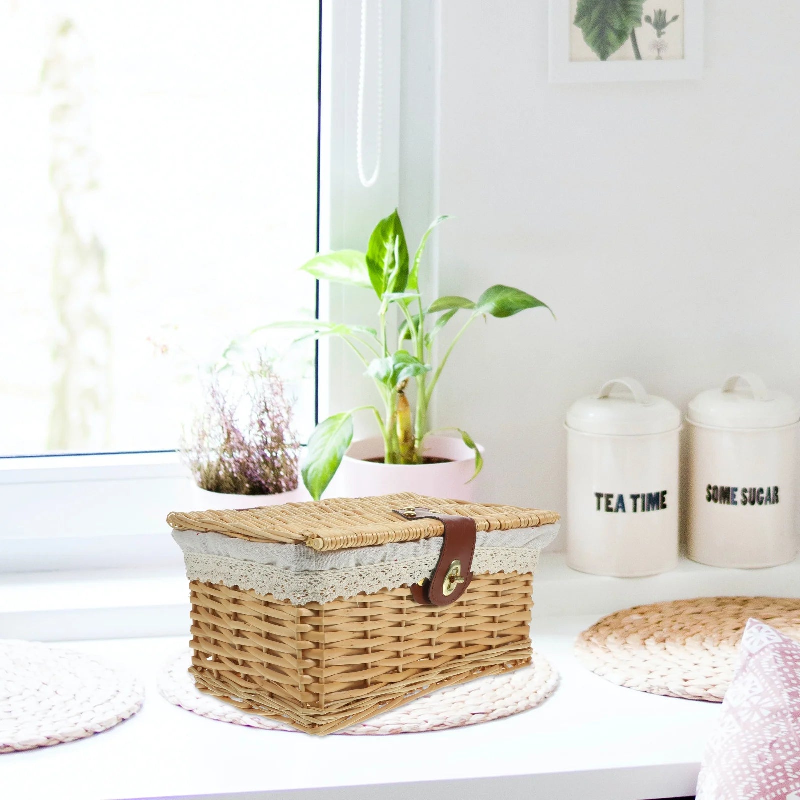 Shelf Storage Boxes Tote Bins for with Lid Toy Organizer Sundries Container – Everyday Household Format with Functional, Easy-Use Details