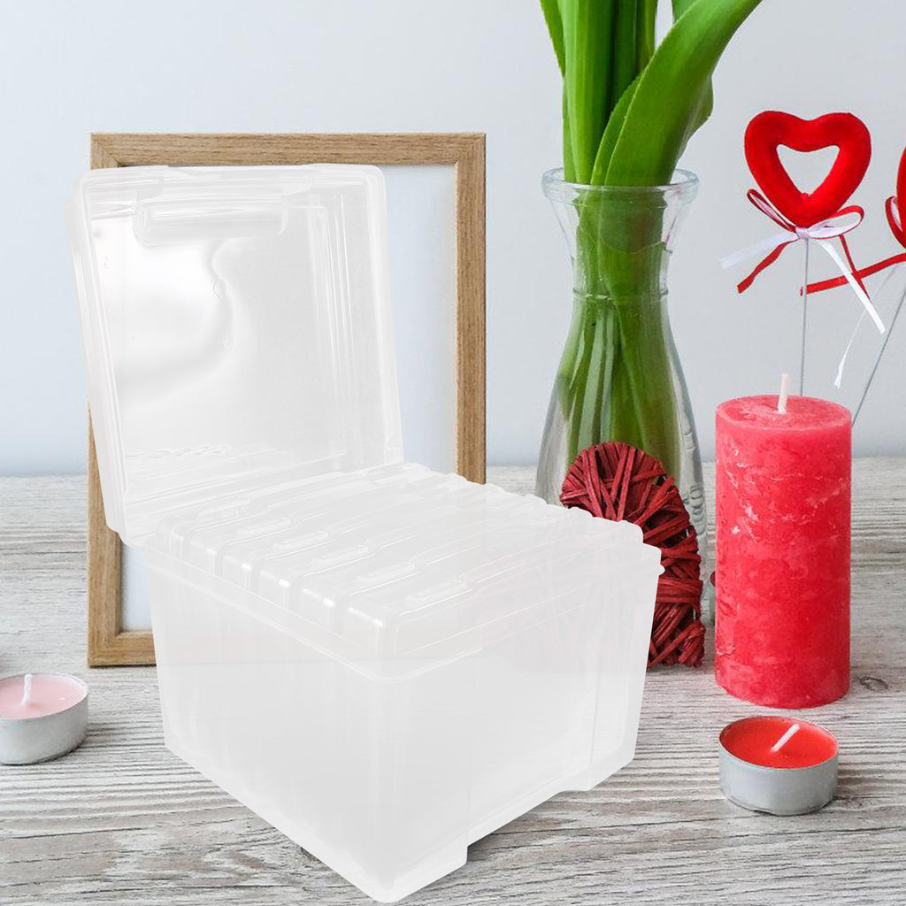 6Pcs Cards Storage Boxes Postcards Photos Organizing Cases Clear Plastic Storage Cases – Clear-View Organization with Functional, Easy-Use Details