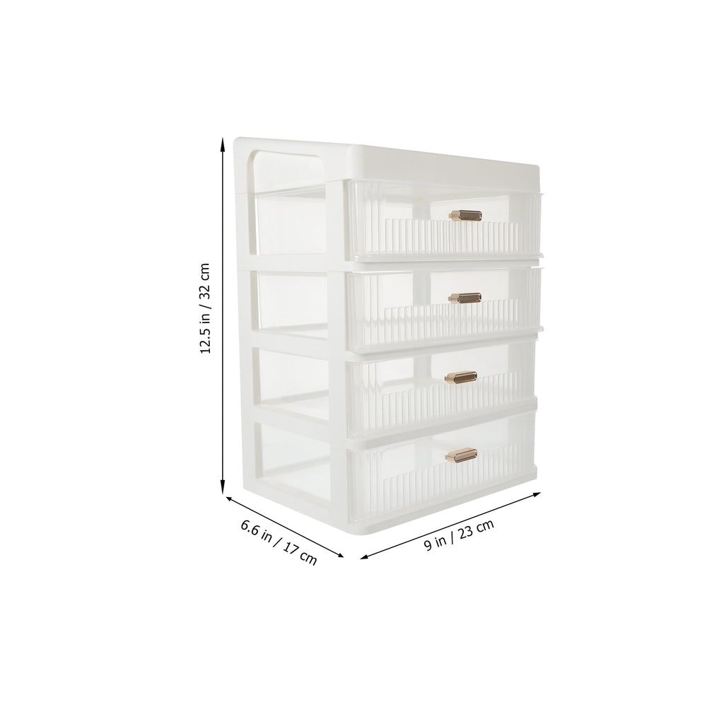Skincare Desktop Storage Box 32.00X23.00X17.00CM White – Practical Home Organization with Functional, Easy-Use Details