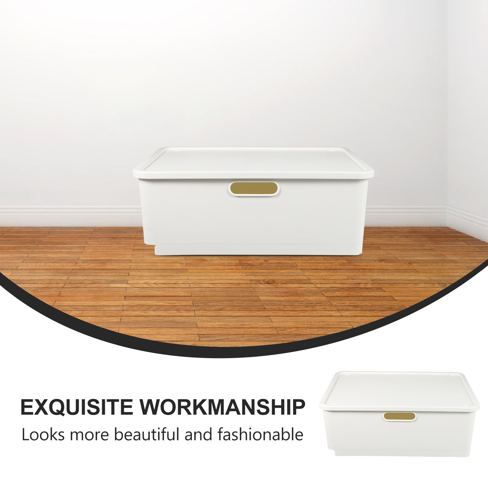 Japanese Storage Box Kitchen Shelves Basket Containers with Lids White – Everyday Household Format with Functional, Easy-Use Details