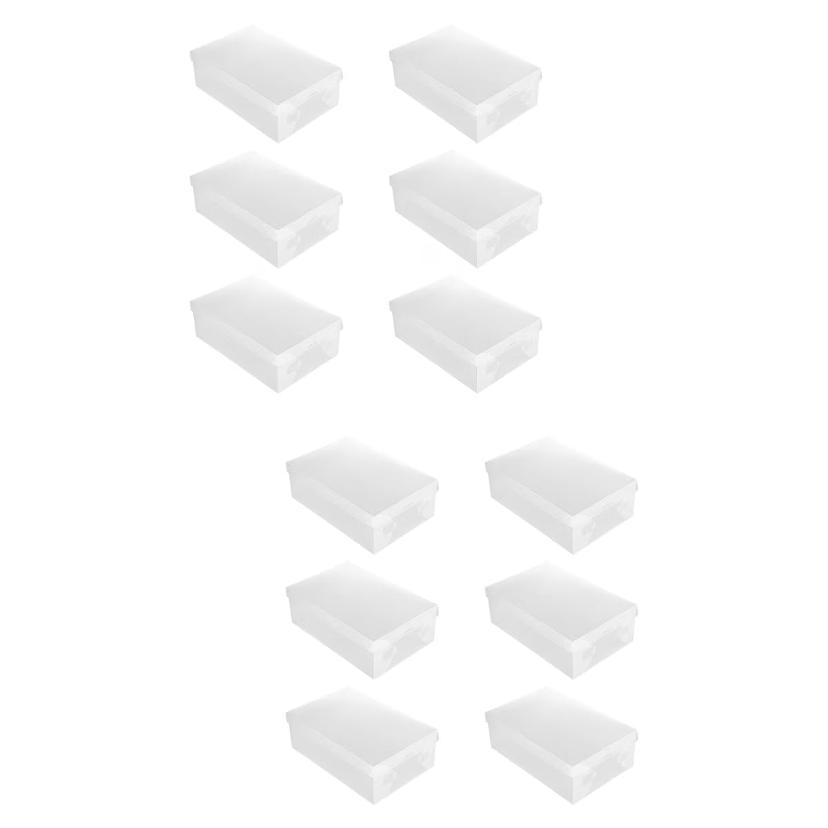 12 PCS Shoes Boxes Transparent Shoes Cases Plastic Storage Box Shoes Container for Home Shop 28x18x10cm – Clear-View Organization with Functional, Easy-Use Details