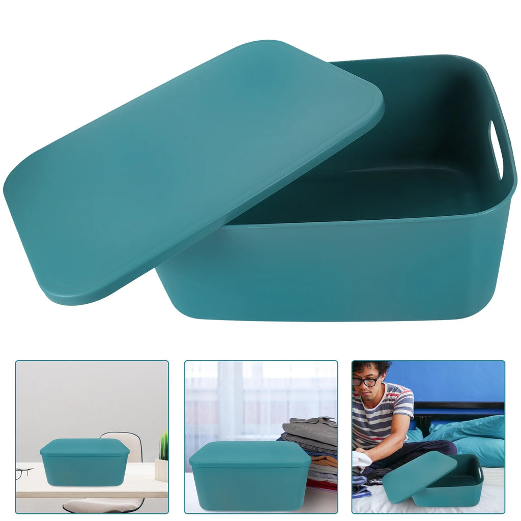 Extra Large with Lid Easy to Hold Storage Bin Office Box – Secure Lid Design with Functional, Easy-Use Details