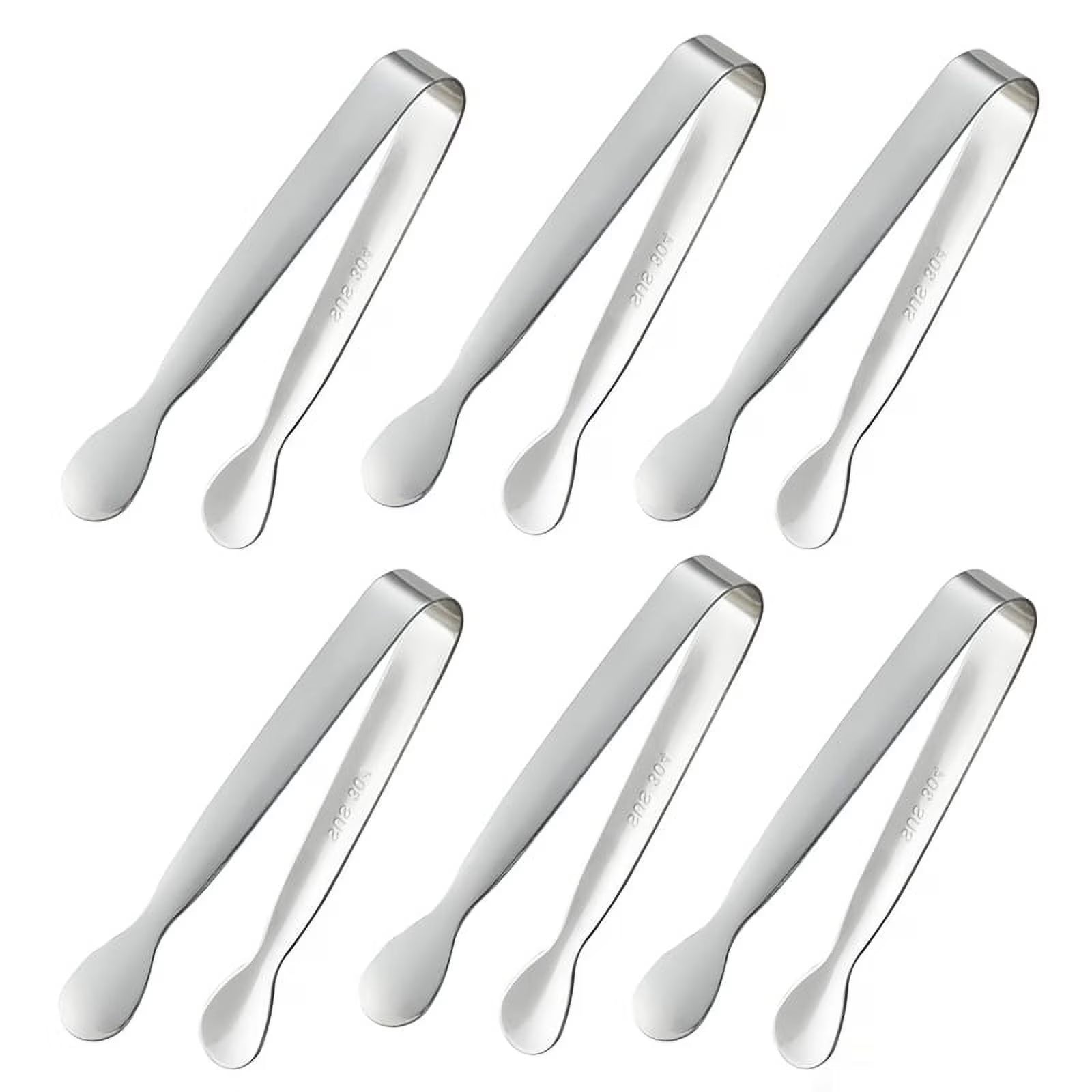 6PCS Mini Small Tiny Tongs 4.25Inch Stainless Steel Small Tongs for Serving Food Kitchen 304stainless Steel – Durable Stainless Steel Construction with Functional, Easy-Use Details