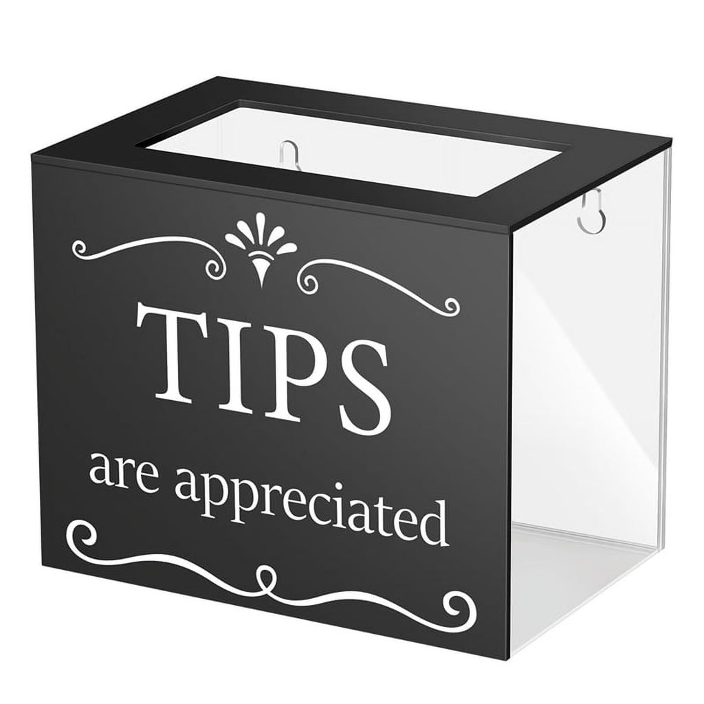 Tip Jars for Money Acrylic Cash Box Donation Bucket 6x4x5 Inch Storage Container Suggestion Raffle – Practical Home Organization with Functional, Easy-Use Details