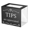 Tip Jars for Money Acrylic Cash Box Donation Bucket 6x4x5 Inch Storage Container Suggestion Raffle – Practical Home Organization with Functional, Easy-Use Details