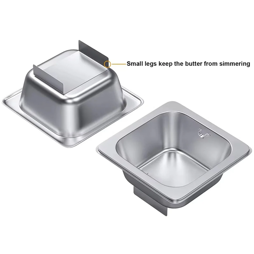 Stainless Steel Butter Wheel - Melted Dispenser for Even Spreading Essential Kitchen Gadget American Burgers – Durable Stainless Steel Construction with Functional, Easy-Use Details