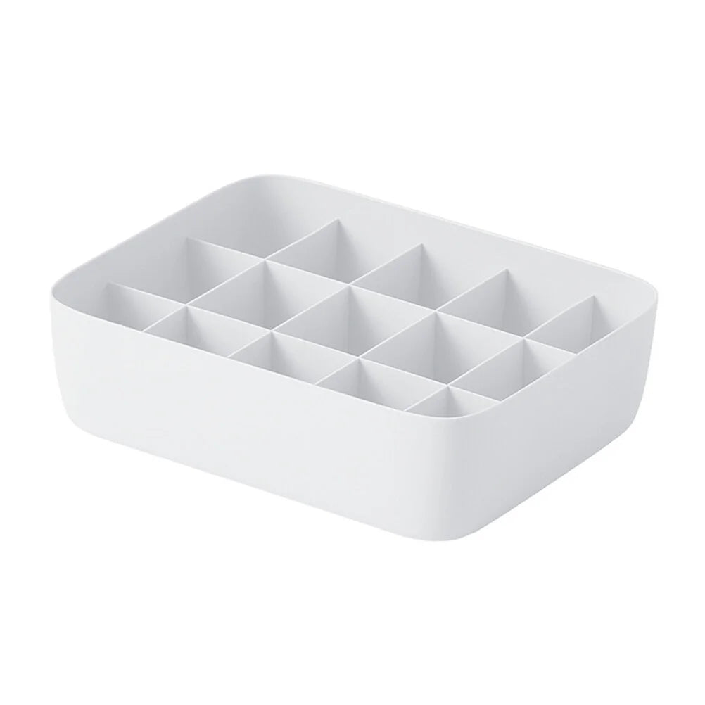 3pcs Underwear Storage Box Plastic Storage Basket Stackable Storage Container with 15-Compartment Divider for Bra Panties Socks(White) – Everyday Household Format with Functional, Easy-Use Details