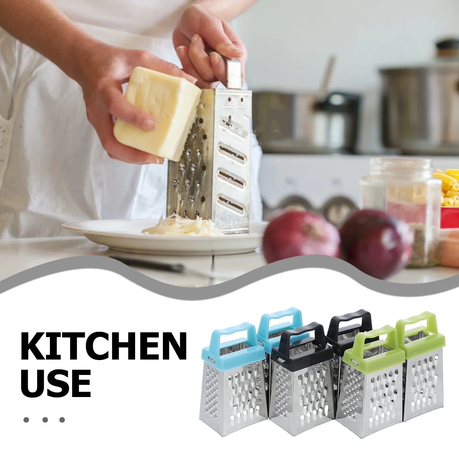 unbranded 6pcs Mini Cheese Grater Stainless Steel Small Box Grater Vegetables Shredder Handheld Kitchen Tool for Slicing Cheese Ginger Potatoes – Durable Stainless Steel Construction with Functional, Easy-Use Details
