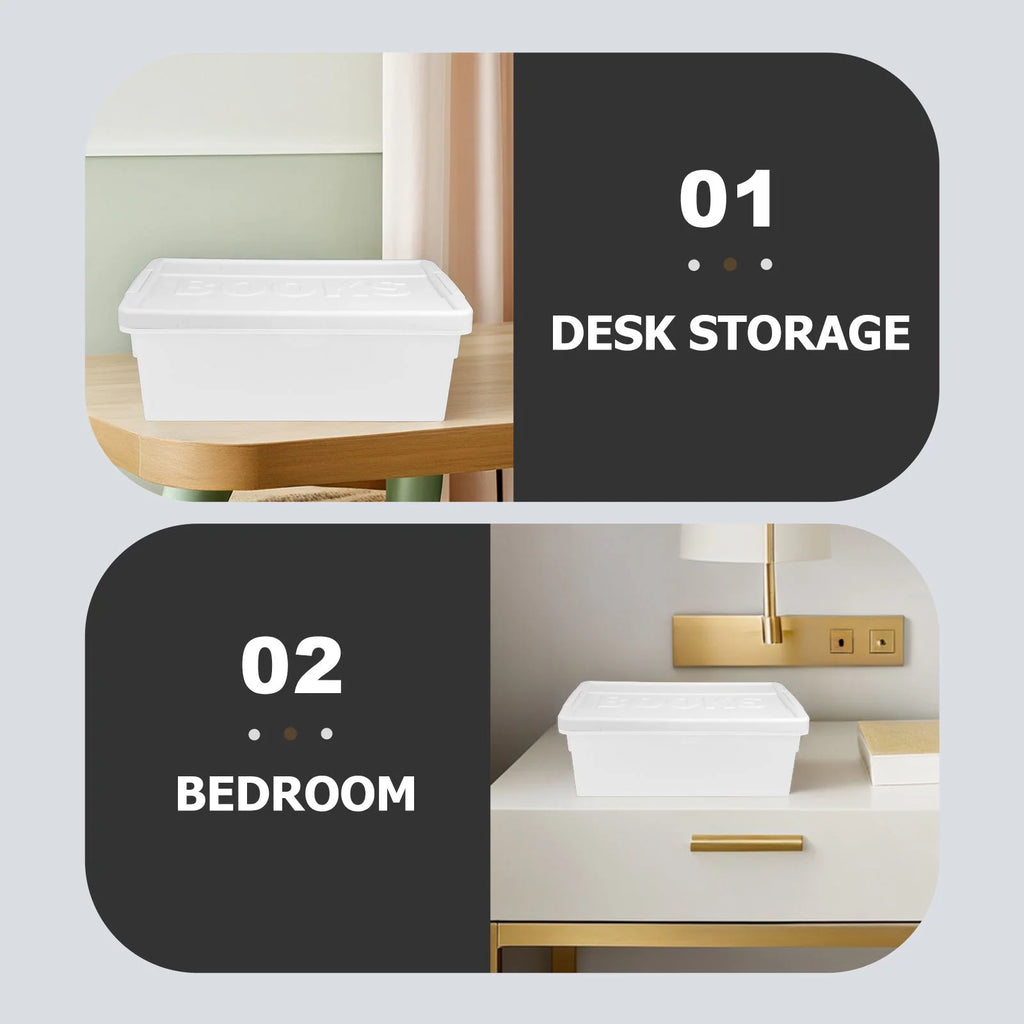 Book Storage Box Office Travel 39.50X20.50X14.00CM White – Practical Home Organization with Functional, Easy-Use Details
