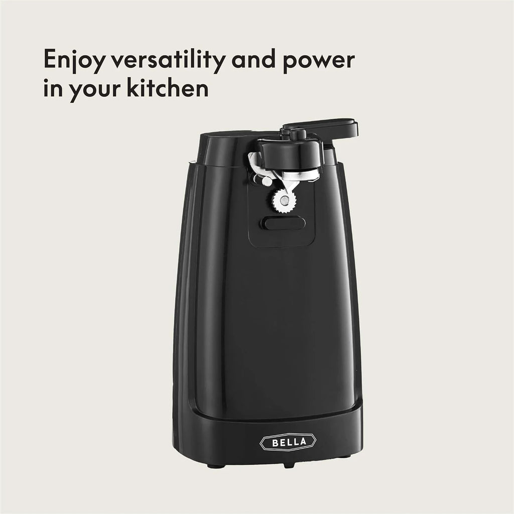 Electric Can Opener and Knife Sharpener Multifunctional Jar and Bottle Opener with Removable Cutting Lever and Cord Storage Stainless Steel Blade – Durable Stainless Steel Construction with Functional, Easy-Use Details
