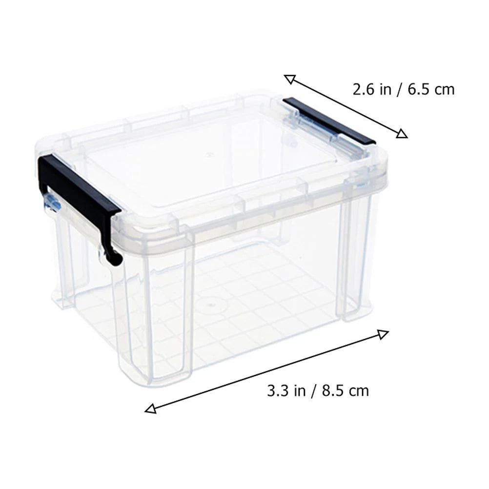 4Pcs Multi-functional Toy Storage Box Plastic Sundries Organizer with Lid Handles 8.5x6.5x5.0cm – Secure Lid Design with Functional, Easy-Use Details