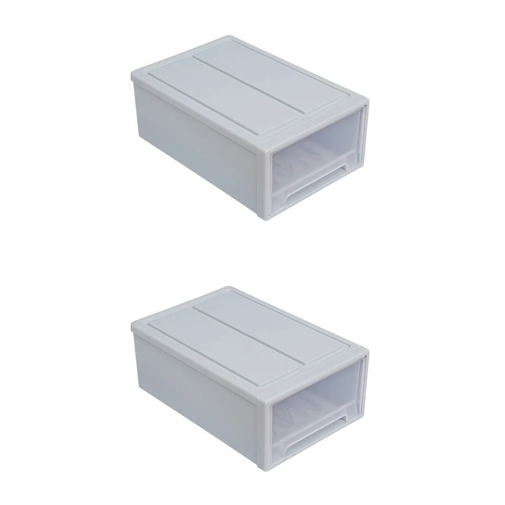 2pcs Drawer Clothes Storage Box- Out Drawer Container for Organizing Mens and Shoes Sandals Wedges Flats Heels and Accessories Blue – Practical Home Organization with Functional, Easy-Use Details