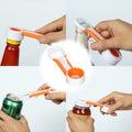 Hiroekza Jar Opener 4-in-1 Grip Bottle Opener Jar Opener - Easily Opens Twists Caps Bottle Caps Canning Lids And Can Tabs Kitchen Gadgets Clearance – Convenient Drink Preparation with Functional, Easy-Use Details