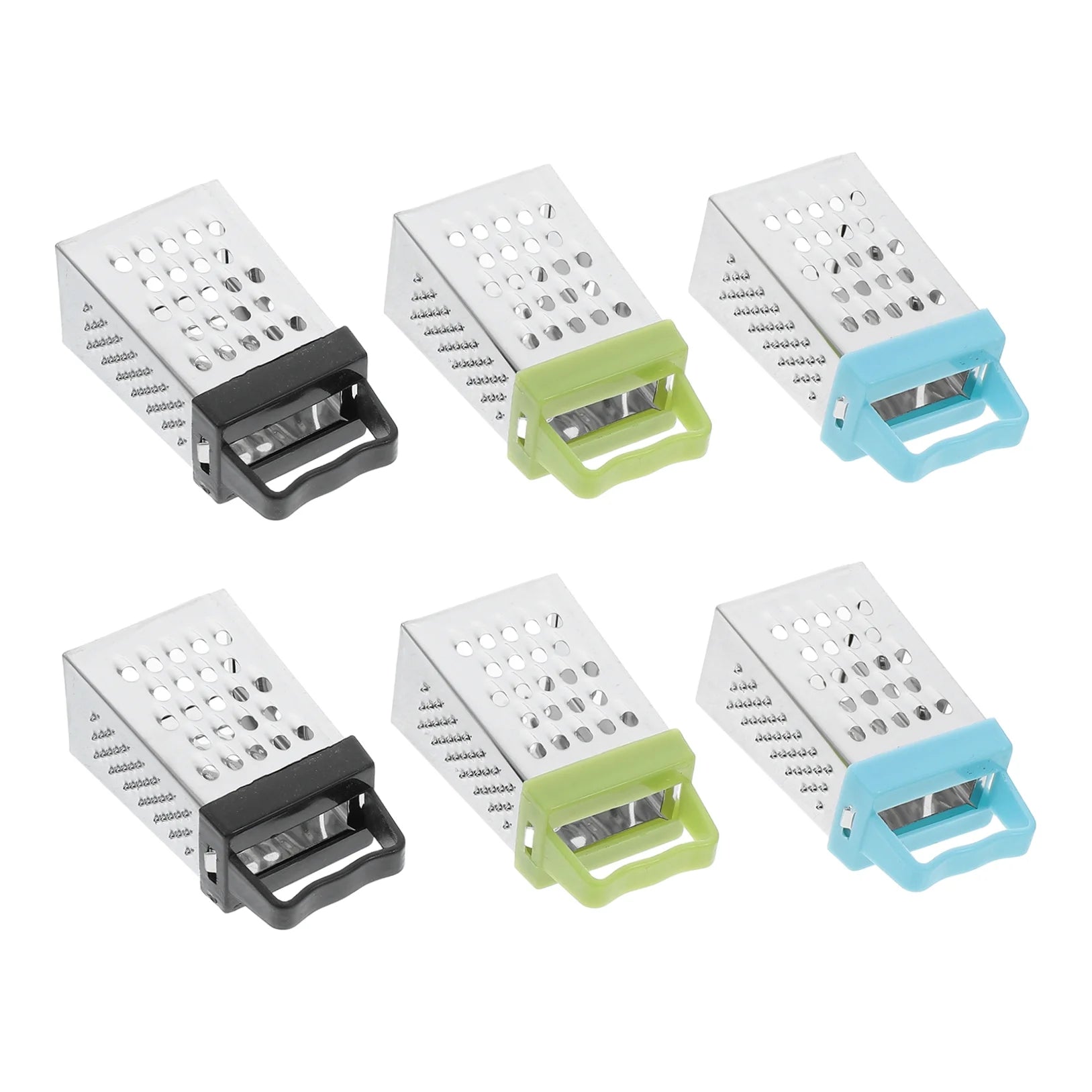 unbranded 6pcs Mini Cheese Grater Stainless Steel Small Box Grater Vegetables Shredder Handheld Kitchen Tool for Slicing Cheese Ginger Potatoes – Durable Stainless Steel Construction with Functional, Easy-Use Details