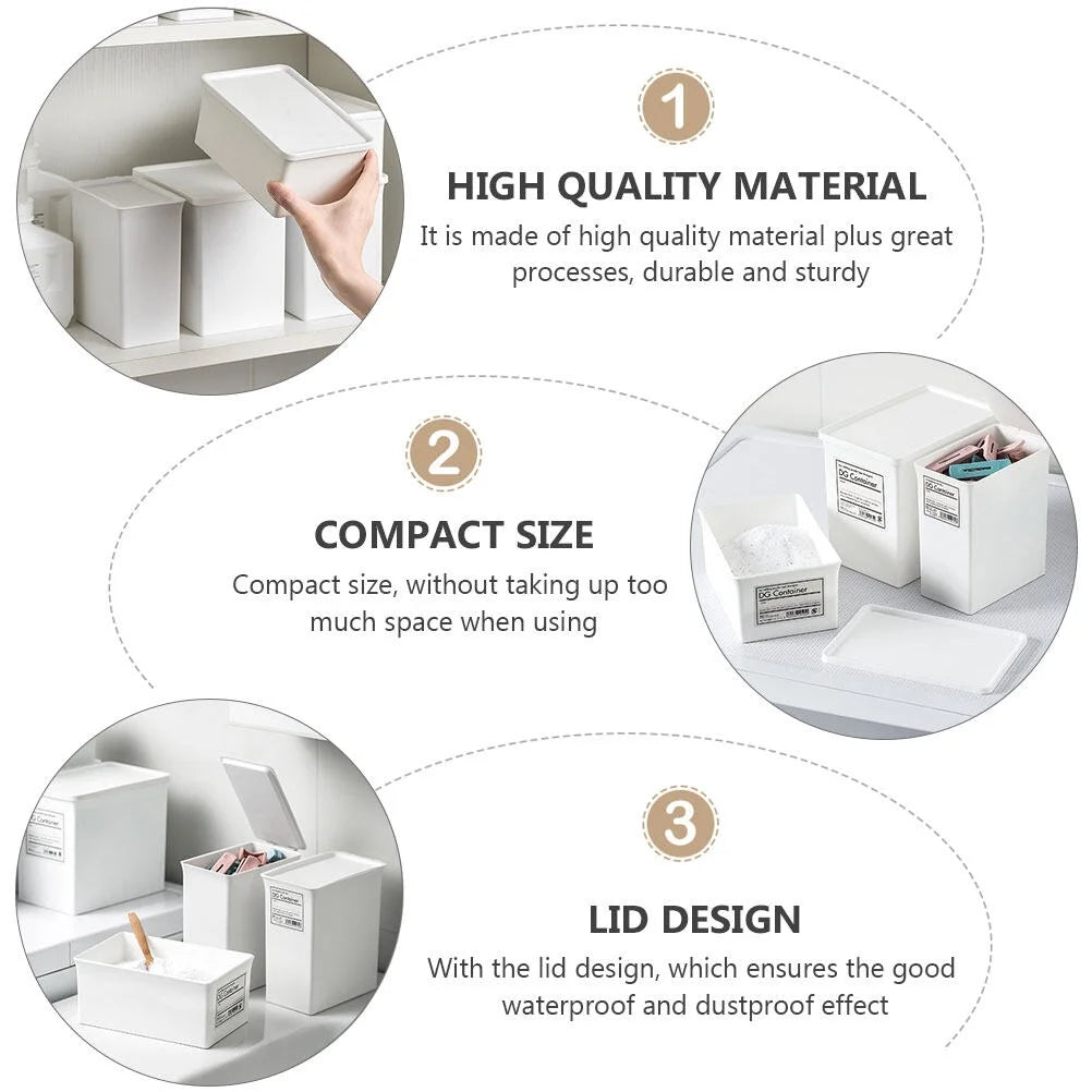 6 pcsHome Use Storage Box Lid Washing Powder Box Storage Box Practical Container – Practical Home Organization with Functional, Easy-Use Details