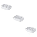 3pcs Underwear Storage Box Plastic Storage Basket Stackable Storage Container with 15-Compartment Divider for Bra Panties Socks(White) – Multiroom Organization Format with Functional, Easy-Use Details