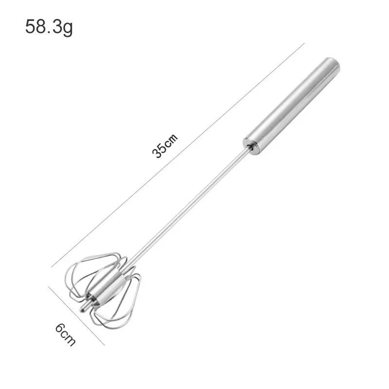 Egg Whisk,2 Pack Stainless Steel Home Kitchen Tool Hand Easy Whisk Egg Beater Manual Mixer Blender for Whisking Beating & Stirring. – Durable Stainless Steel Construction with Functional, Easy-Use Details