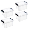 4Pcs Multi-functional Toy Storage Box Plastic Sundries Organizer with Lid Handles 8.5x6.5x5.0cm – Secure Lid Design with Functional, Easy-Use Details