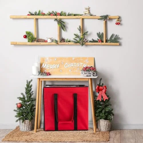 Christmas Ornament Storage Containers -Holds Up to 100 Holiday Ornaments with 5 Removable Trays Large Storage Box with Clear Covered Top & Sturdy Handles – Clear-View Organization with Functional, Easy-Use Details