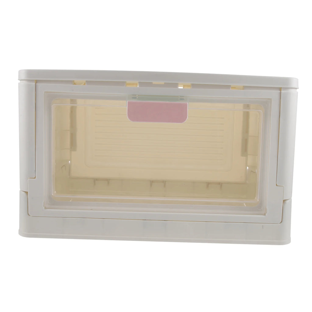 Storage Bins Boxes with Lids Heavy Duty Collapsible Crate Pink – Foldable Space-Saving Design with Functional, Easy-Use Details