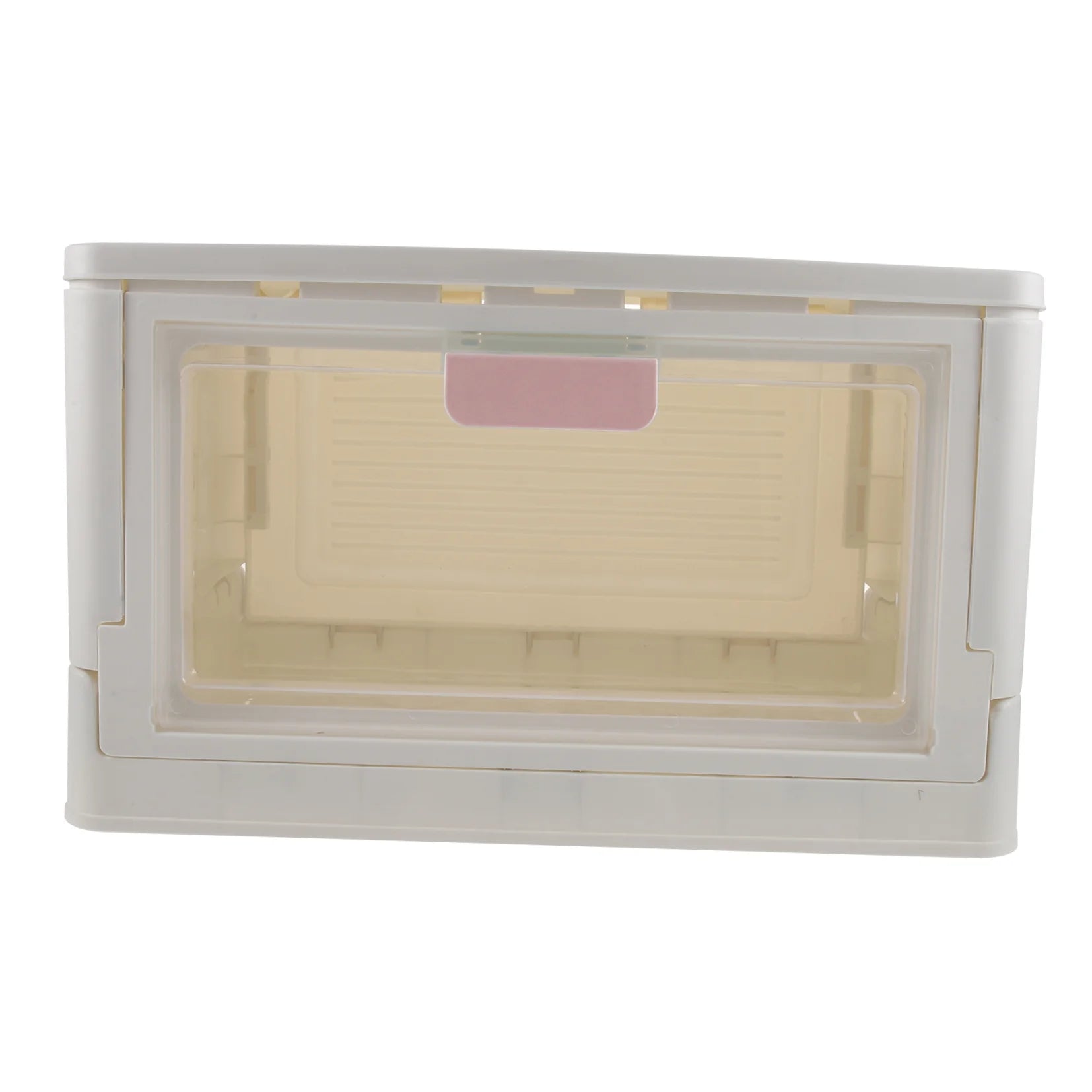 Storage Bins Boxes with Lids Heavy Duty Collapsible Crate Pink – Foldable Space-Saving Design with Functional, Easy-Use Details