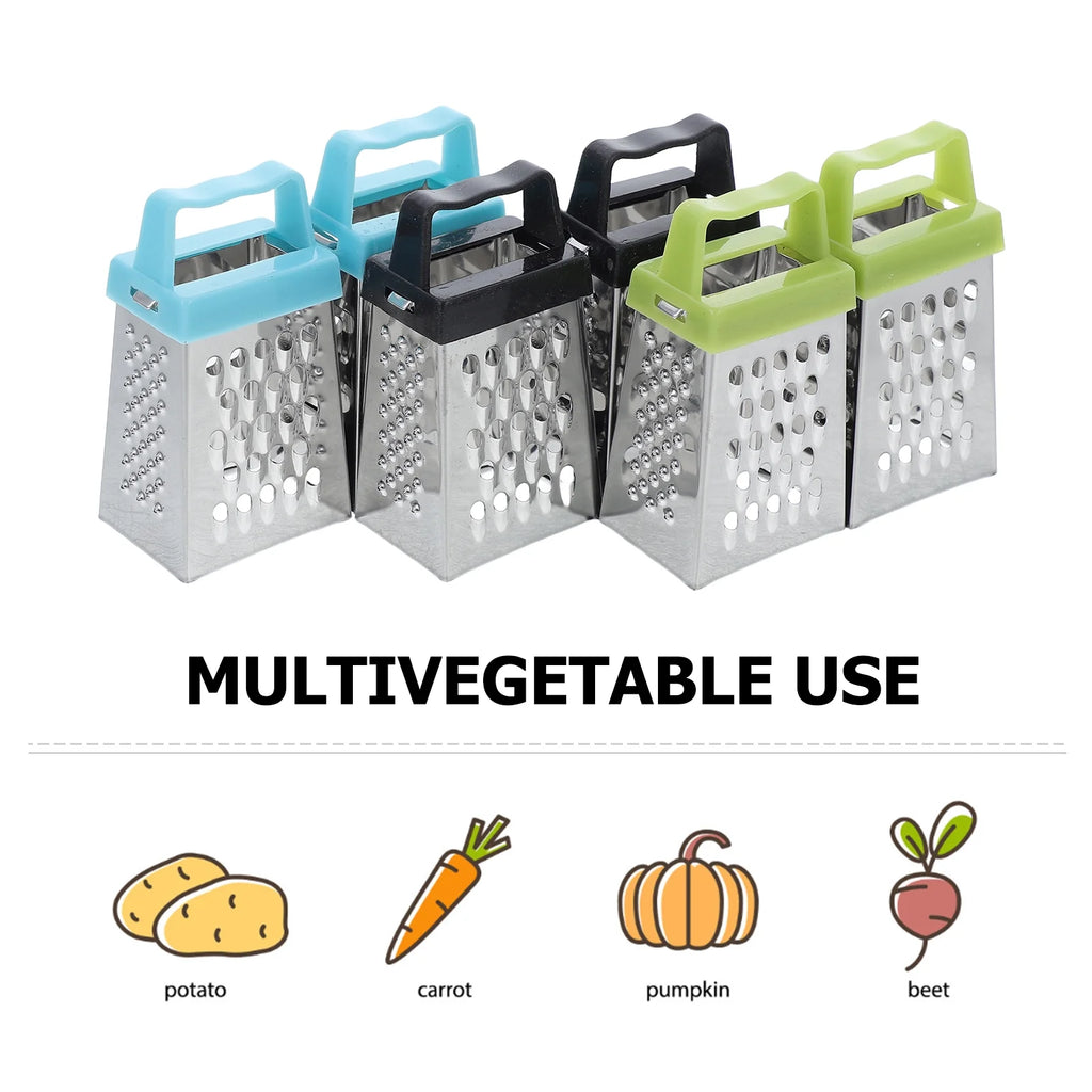 unbranded 6pcs Mini Cheese Grater Stainless Steel Small Box Grater Vegetables Shredder Handheld Kitchen Tool for Slicing Cheese Ginger Potatoes – Durable Stainless Steel Construction with Functional, Easy-Use Details